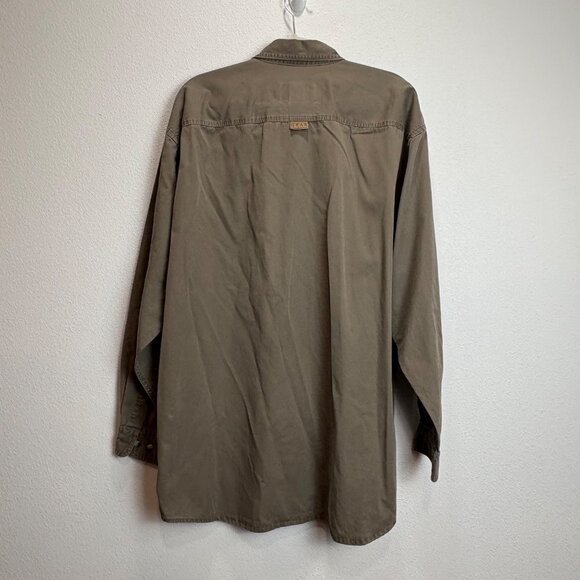 Old Chicago Pizza Restaurant Mens XL Khaki Button-Up Shirt Gear For Sports - Picture 4 of 6